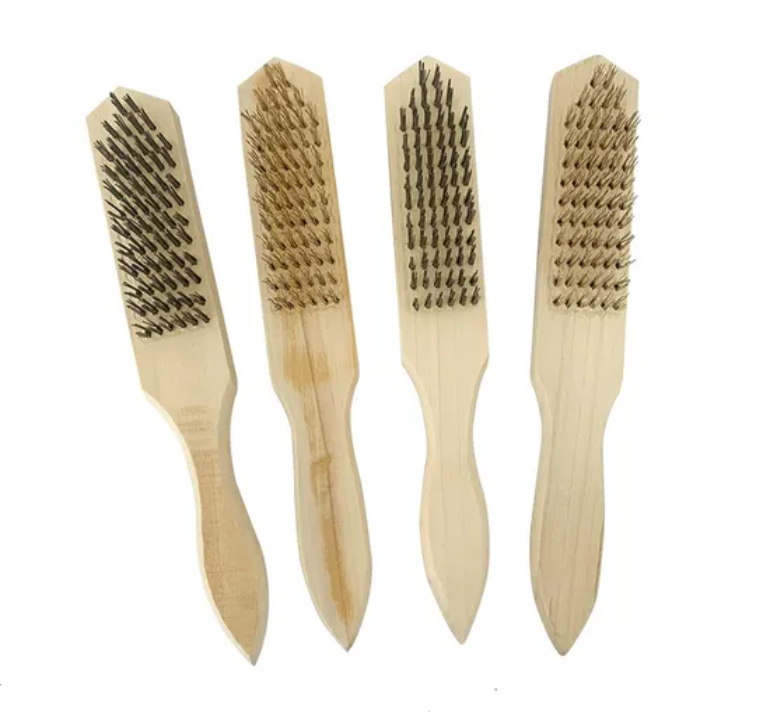 Wire Brushes 4 and 5 Row – Steel Wire Hand Brushes for Rust Removal, Weld Cleaning and Surface Preparation on Metal, Wood and Concrete